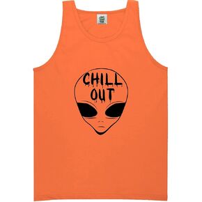 zerogravitee Chill Out - Alien Face Bright Neon Tank Top in Saudi Arabia