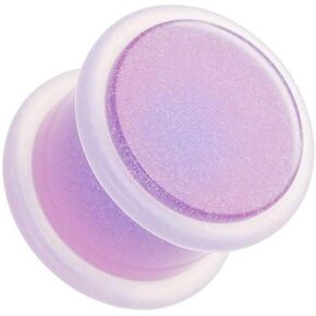 Covet Jewelry Lilac Purple Basic Acrylic Glow in The Dark No Flare Ear Gauge Plug in Saudi Arabia