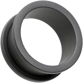 Covet Jewelry Matte Black Steel Screw-Fit Ear Gauge Tunnel Plug in Kuwait