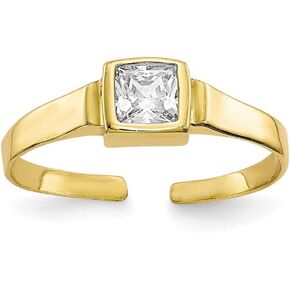 Million Charms 10k Yellow Gold CZ Toe Ring in Kuwait