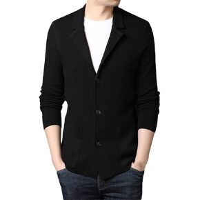 Autumn Men's Wool Knit Jacket Business Casual Single-Breasted Sweater Cardigan Jacket in Saudi Arabia