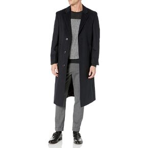 Adam Baker Men's Single Breasted Luxury Wool Full Length Topcoat - Available in Colors