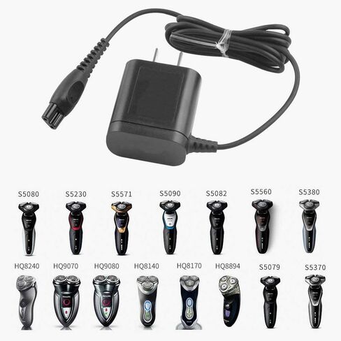Replacement Charger for Philips Norelco HQ8505 7000 5000 3000 Series mg5750 mg7790 Electric Shaver Razor Beard Trimmer Power Supply Charging Cord in Kuwait