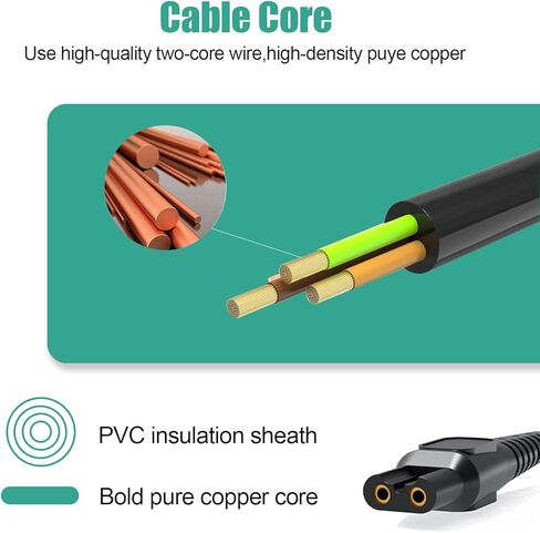 15V 0.36A Shaver Charger Cord Fit for Philips Norelco HQ8505 7000 5000 3000 9000 Series Electric Shaver Razor,Aquatec,Arcitec,Multigroom Beard Trimmer,Replacement Power Cord Adapter Supply for HQ8505 in Kuwait