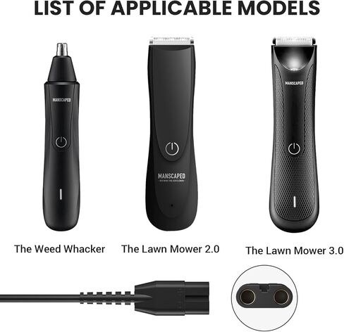 The Weed Whacker Nose and Ear Hair Trimmer Power Supply Charger Cord,Power Adapter Replacement Charger Fit for Manscaped Lawn Mower 3.0/2.0 Electric Groin Hair Trimmer Manscape. in Kuwait