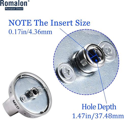 DG64-00473A مقبض التحكم في الموقد مع حلقة معدنية معززة لمجموعة فرن الغاز مقبض NX58F5700WS NX58H5600SS NX58H5650WS NX58J7750SS NX58M6850SS NX58K7850SS من Romalon (5 عبوات) in Saudi Arabia