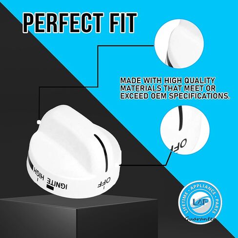 Upgraded Lifetime Appliance 8273104 Knob Compatible with Whirlpool Stove/Range - WP8273104 in Saudi Arabia