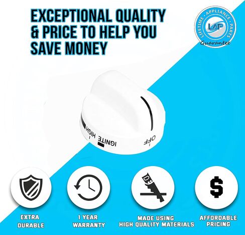 Upgraded Lifetime Appliance 8273104 Knob Compatible with Whirlpool Stove/Range - WP8273104 in Saudi Arabia