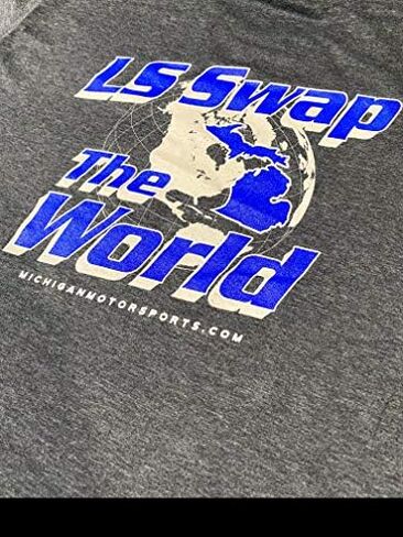 Michigan Motorsports LS Swap The World T-Shirt, Car T-Shirt in Kuwait