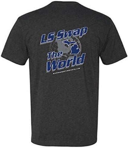 Michigan Motorsports LS Swap The World T-Shirt, Car T-Shirt in Kuwait