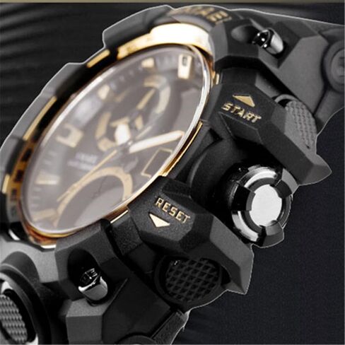 Military Men's Sports Analog Quartz Watch Dual Display Alarm Digital Watches with LED Backlight in Kuwait
