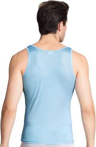 CLC Men's Mulberry Silk Camisole Sleeveless Shirt Tank Tops Knit Fabric in Kuwait