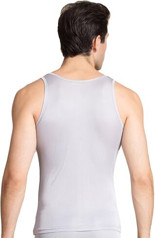 CLC Men's Mulberry Silk Camisole Sleeveless Shirt Tank Tops Knit Fabric in Kuwait
