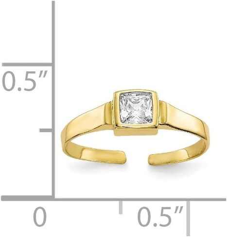 Million Charms 10k Yellow Gold CZ Toe Ring in Saudi Arabia