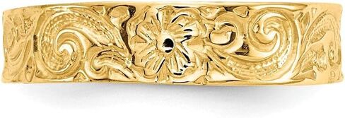 Million Charms 14k Yellow Gold Flower/Scroll Toe Ring in Saudi Arabia