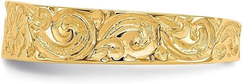 Million Charms 14k Yellow Gold Flower/Scroll Toe Ring in Saudi Arabia