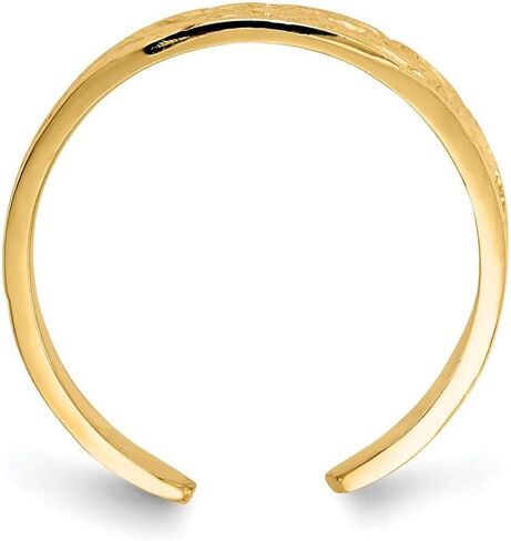 Million Charms 14k Yellow Gold Flower/Scroll Toe Ring in Saudi Arabia