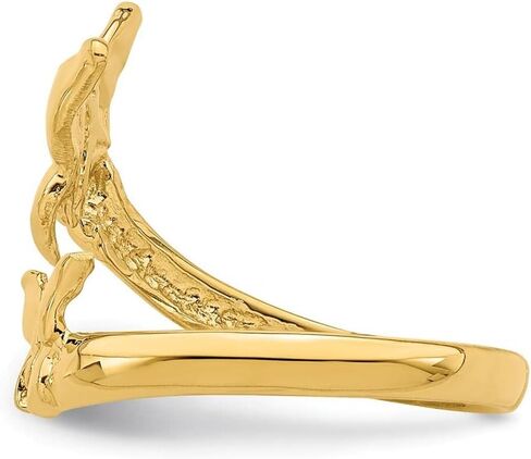 Million Charms 14k Yellow Gold Polished Butterfly Toe Ring in Kuwait