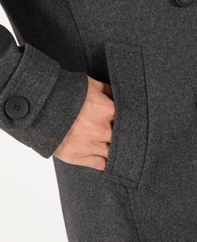 Bonnorth Men's Wool Blend Quilted Lined Double Breasted Pea Coat Winter Warm Classic Notched Collar Overcoat in Saudi Arabia