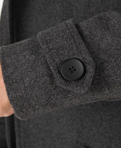 Bonnorth Men's Wool Blend Quilted Lined Double Breasted Pea Coat Winter Warm Classic Notched Collar Overcoat in Saudi Arabia