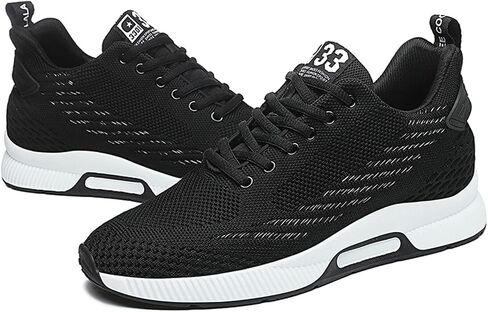 YUKTOPA Men's Elevator Sneakers Lace Up Sporty Sneakers 2.36 Inches Invisible Height Taller Elevator Shoes in Kuwait
