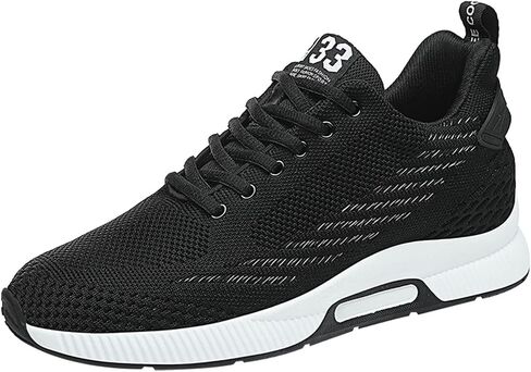 YUKTOPA Men's Elevator Sneakers Lace Up Sporty Sneakers 2.36 Inches Invisible Height Taller Elevator Shoes in Kuwait