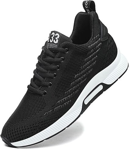 YUKTOPA Men's Elevator Sneakers Lace Up Sporty Sneakers 2.36 Inches Invisible Height Taller Elevator Shoes in Kuwait