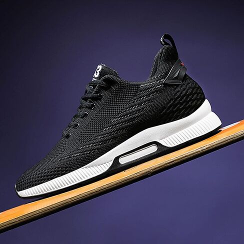 YUKTOPA Men's Elevator Sneakers Lace Up Sporty Sneakers 2.36 Inches Invisible Height Taller Elevator Shoes in Kuwait