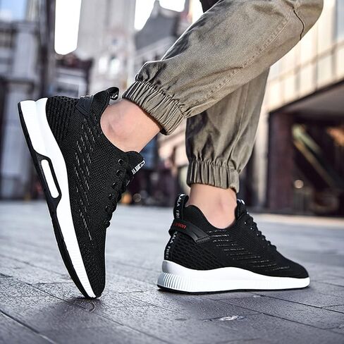 YUKTOPA Men's Elevator Sneakers Lace Up Sporty Sneakers 2.36 Inches Invisible Height Taller Elevator Shoes in Kuwait