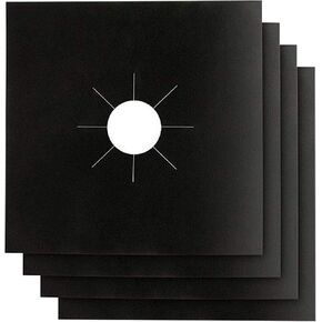 12 Pcs Stove Burner Covers, Black Gas Stove Burner Covers Gas Stove Protectors 0.2mm Double Thickness, Reusable & Dishwasher Safe, Non-Stick, Fast Cle in Saudi Arabia