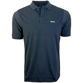 Hugo Boss Men's Navy Blue Pirax 1 Contrast Binding Short Sleeve Polo T-Shirt in Saudi Arabia