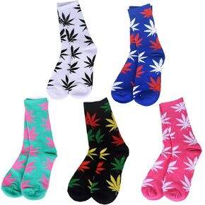 Geoot 5 Pairs Printed Cotton Hight Socks
