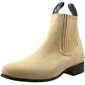 El Canelo Men's Ankle Boots Nubuck Leather Sand Botin Charro in Kuwait