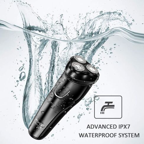 Electric Razor for Men,FLYCO Wet & Dry Mens Razors for Shaving Electric Cordless With Pop-up Trimmer,Rotary Razors Electric Shavers for Men Waterproof Rechargeable -Black in Kuwait