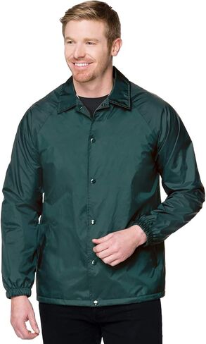 Tri-Mountain J1510 Mens Windproof/Water Resistant Nylon Tricot Polyester Jacket - Forest Green - 2XL in Saudi Arabia