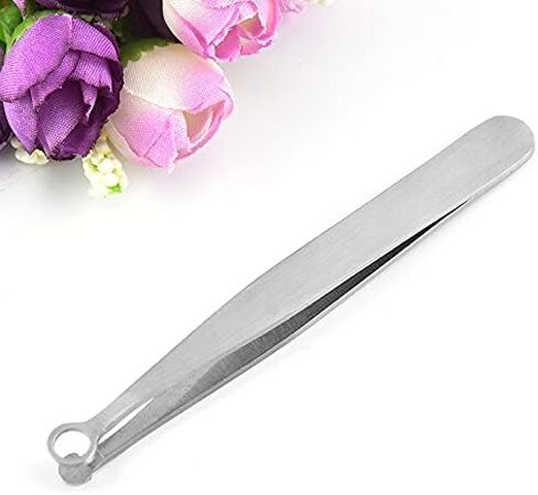 Hunato Nose Hair Trimming Tweezers Universal, Stainless Steel Eyebrow Trimmer Mini, Friendly Round Tip, No Mirror Needed Easy Cut, for Women and Men Noses, Sideburns, Brow, Body in Saudi Arabia