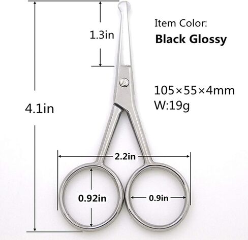 Professional Facial Hair Beard Eyelashes Ear Hairs Nose Hair and Moustache Stainless Steel Scissors Trimmer in Saudi Arabia