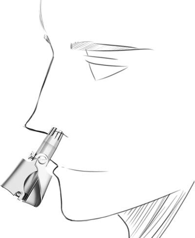 Enjcwer Stainless Manual Nose Hair Trimmer,No Batteries,Waterproof Painless Nose Hair Trimmer with 1 Cleaning Brush in Saudi Arabia