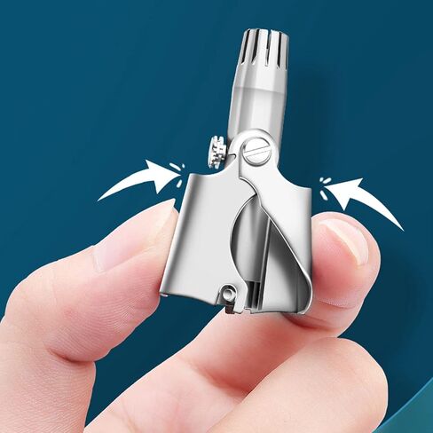 Enjcwer Stainless Manual Nose Hair Trimmer,No Batteries,Waterproof Painless Nose Hair Trimmer with 1 Cleaning Brush in Saudi Arabia