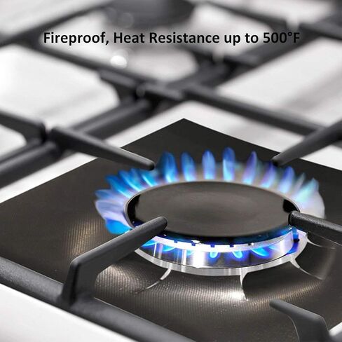12 Pcs Stove Burner Covers, Black Gas Stove Burner Covers Gas Stove Protectors 0.2mm Double Thickness, Reusable & Dishwasher Safe, Non-Stick, Fast Cle in Saudi Arabia