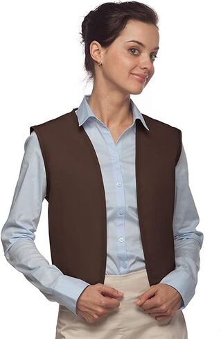 Averill's Sharper Uniforms Unisex Economy No Buttons or Pocket Vest, Medium(34-36), Brown in Saudi Arabia