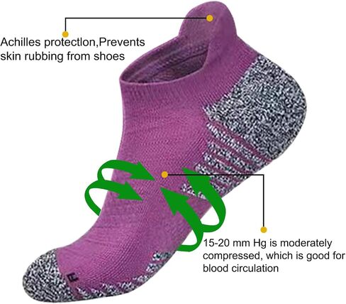 Athletic Running Ankle Socks for Men and Women - Anti Blister Low Cut Socks - 2 Pairs & 4 Pairs & 6 Pairs in Saudi Arabia