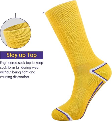 JOYNÉE Men's 6 Pack Athletic Performance Cushion Crew Socks for Training in Saudi Arabia