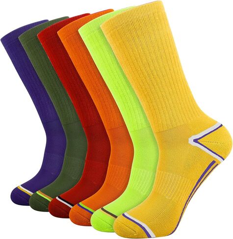 JOYNÉE Men's 6 Pack Athletic Performance Cushion Crew Socks for Training in Saudi Arabia