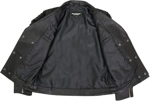 Milwaukee Leather SFM1885 Men's Black Leather Fashion Jacket with Piping Design in Saudi Arabia