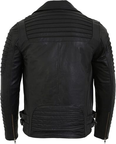 Milwaukee Leather SFM1885 Men's Black Leather Fashion Jacket with Piping Design in Saudi Arabia