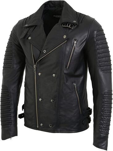 Milwaukee Leather SFM1885 Men's Black Leather Fashion Jacket with Piping Design in Saudi Arabia