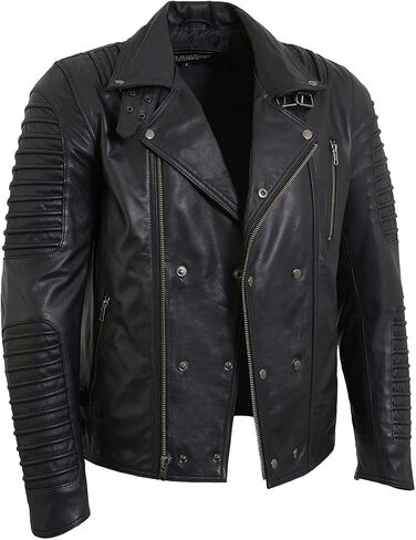 Milwaukee Leather SFM1885 Men's Black Leather Fashion Jacket with Piping Design in Saudi Arabia