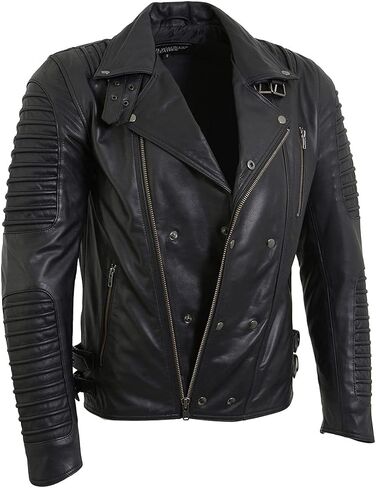 Milwaukee Leather SFM1885 Men's Black Leather Fashion Jacket with Piping Design in Saudi Arabia