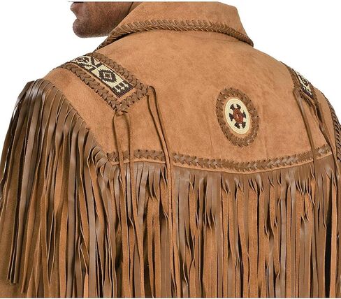 Scully Western Coat Mens Leather Concho Button Fringe Bead F0_758 in Kuwait